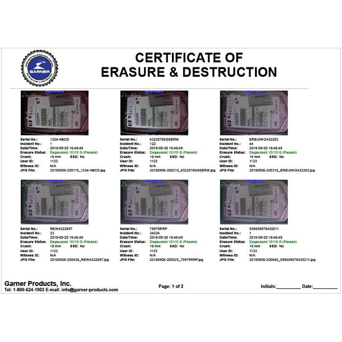 HD-2XT Degausser & Certification